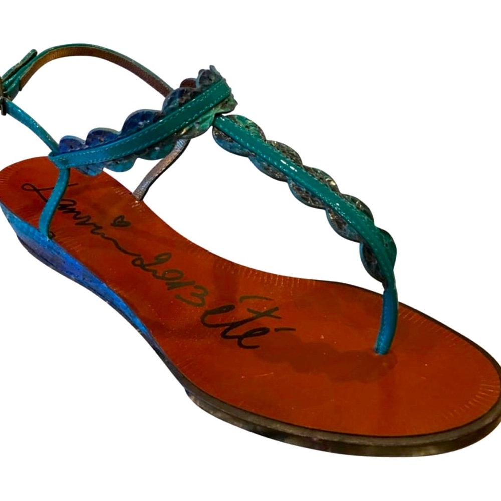 Lanvin blue wedge sandal. Size 40